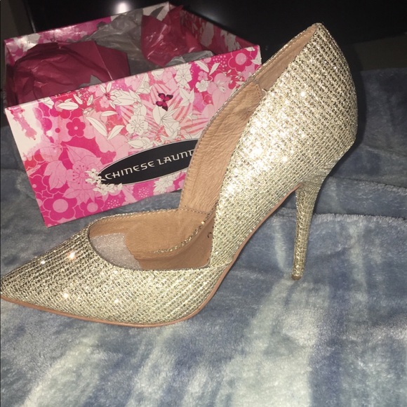 Chinese laundry champagne stilettos - Picture 3 of 4